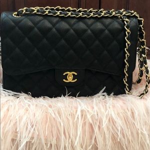 Chanel Double Flap Black  Handbag